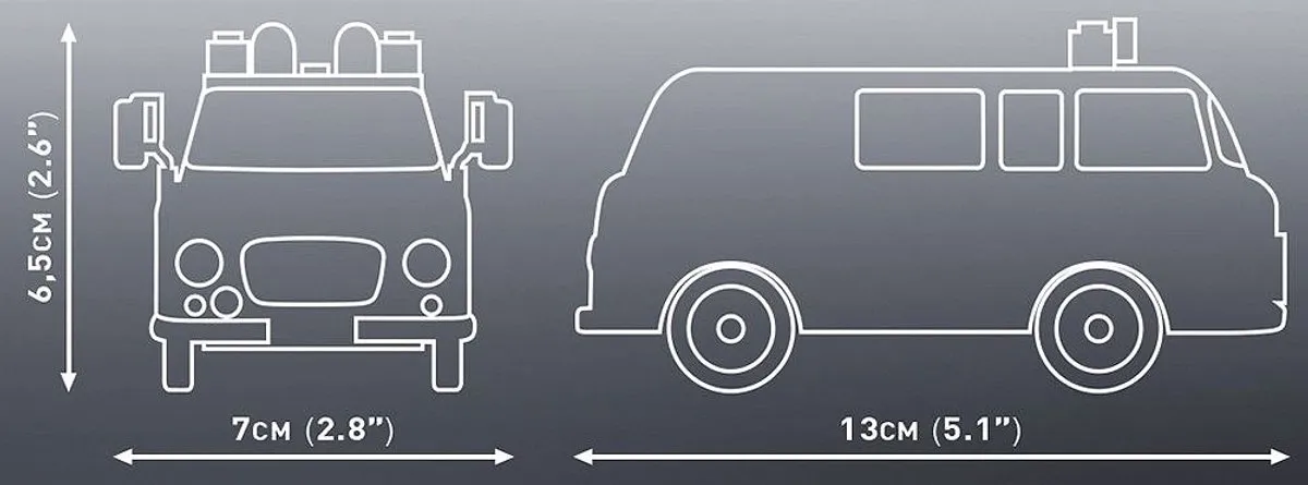 Cobi Barkas B1000 Politie Bouwpakket - Politiewagen COBI-24596 - Groen/Wit