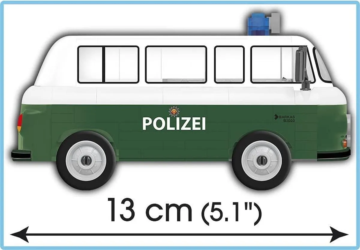 Cobi Barkas B1000 Politie Bouwpakket - Politiewagen COBI-24596 - Groen/Wit
