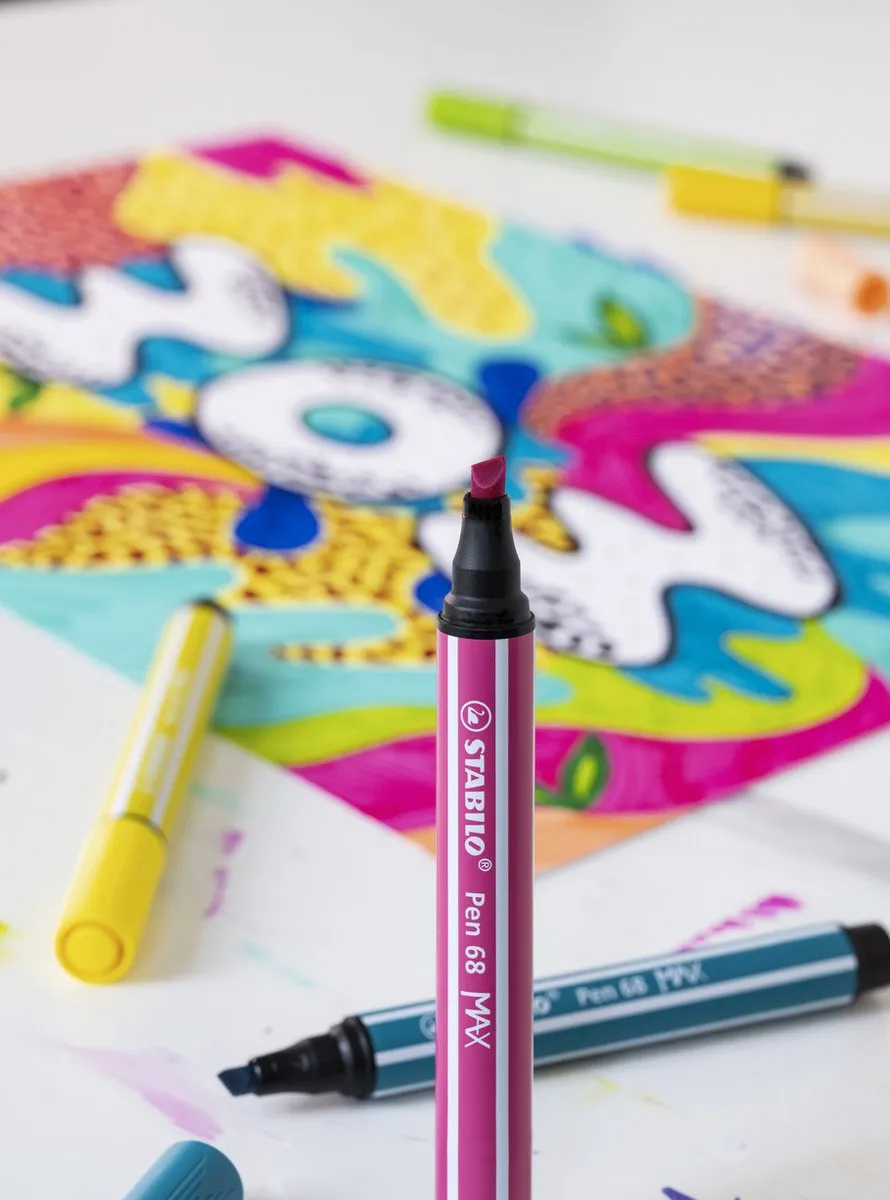STABILO Pen 68 MAX 46 - Zwart - 5 Stuks