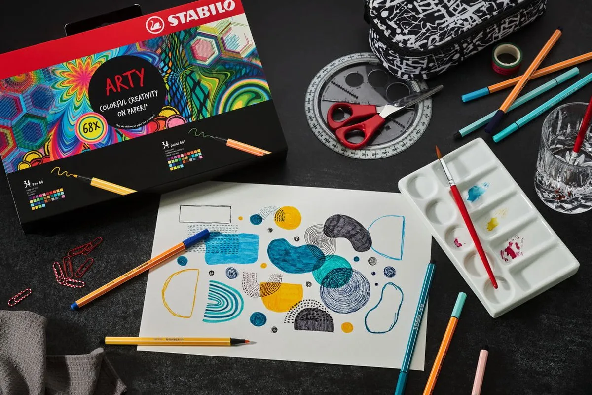 STABILO point 88 & Pen 68 Creative ARTY Mixed In Luxe Box - 68 Stuks