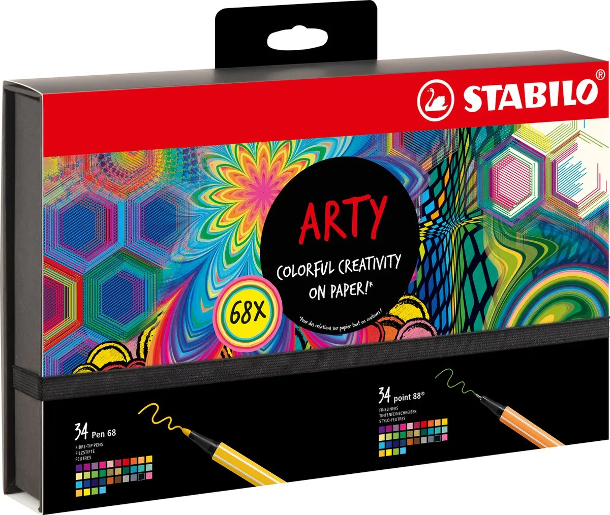 STABILO point 88 & Pen 68 Creative ARTY Mixed In Luxe Box - 68 Stuks