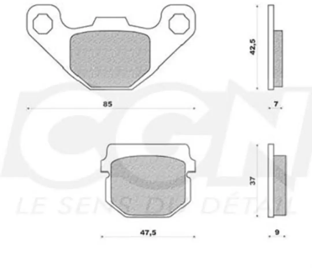 Plaquette de frein Polini pour Quad Chinois 100 ATV Neuf