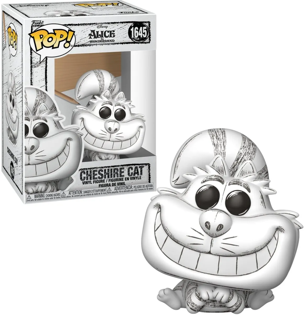 Funko Pop! Disney Sketched Cheshire Cat #1645 - Multicolor