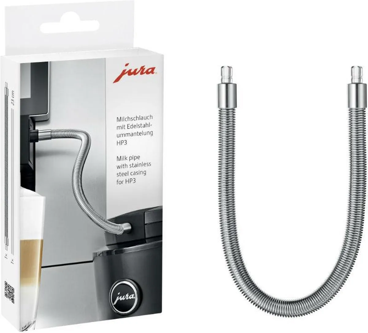 Jura Melkset Glas + RVS HP3 - 8785280576323 - Melkhouder & slang