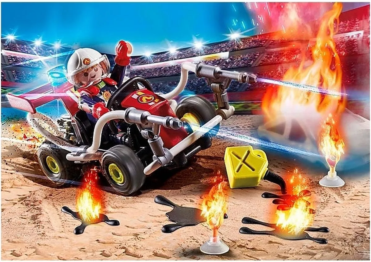 Playmobil Stuntshow Brandweerkart 70554 - Rood - afbeelding 6 van 6