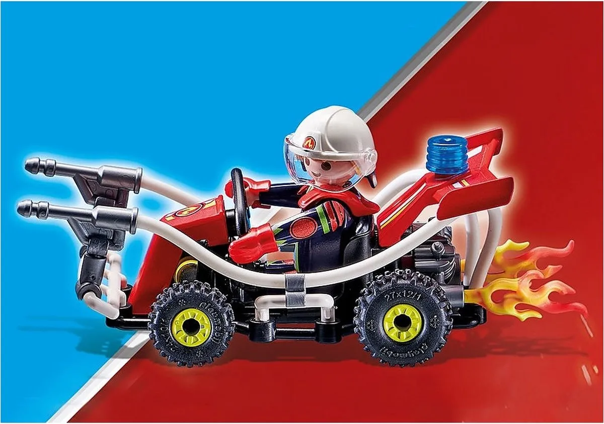 Playmobil Stuntshow Brandweerkart 70554 - Rood