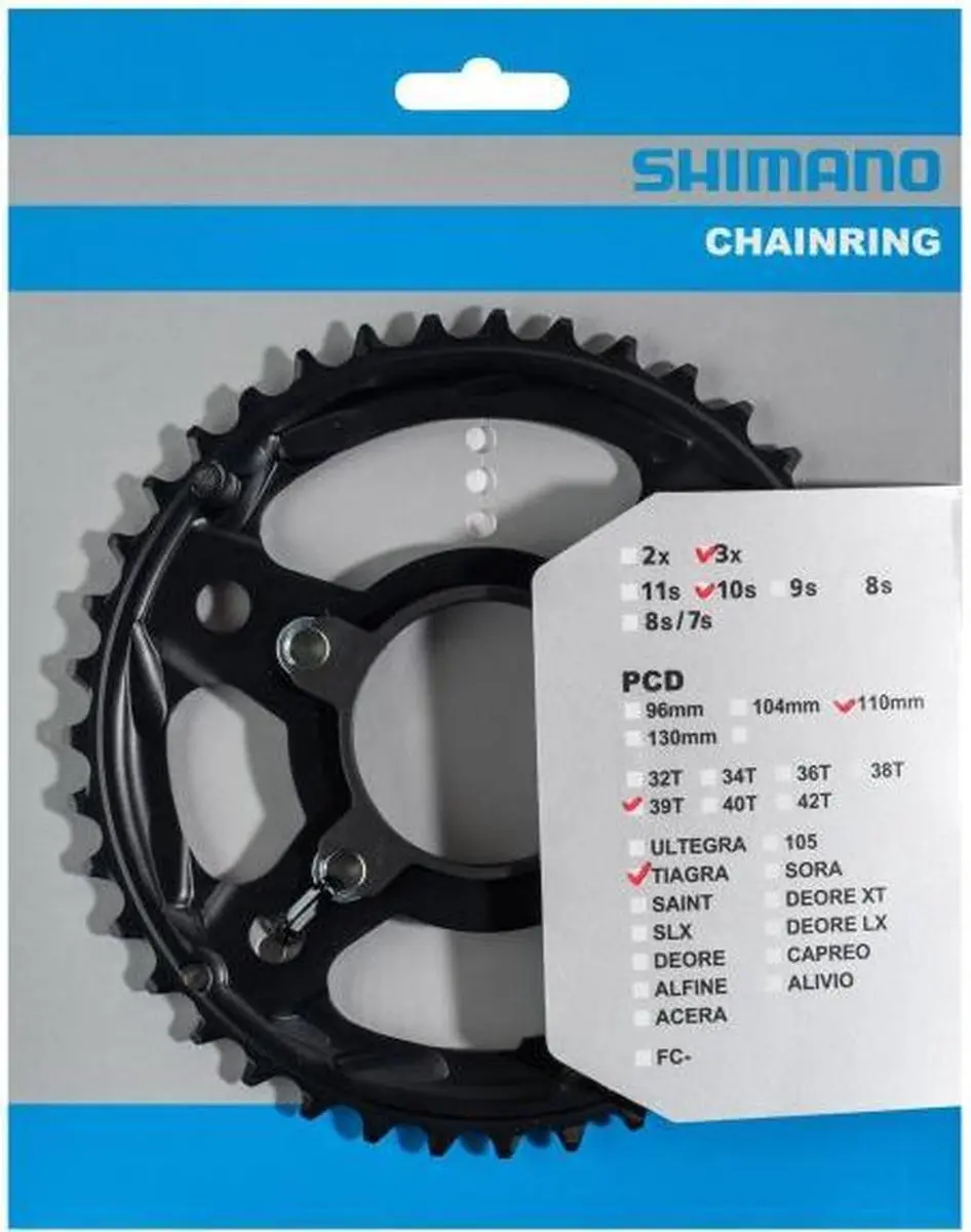 Shimano Tiagra 4703 Kettingblad 39T - 10/11-Speed - 110mm - Zwart