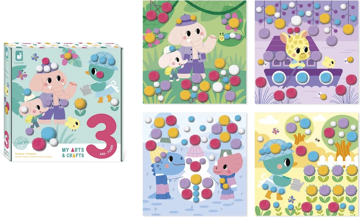 Janod My Arts & Crafts Knutselset - 150 Pompons - Multikleur