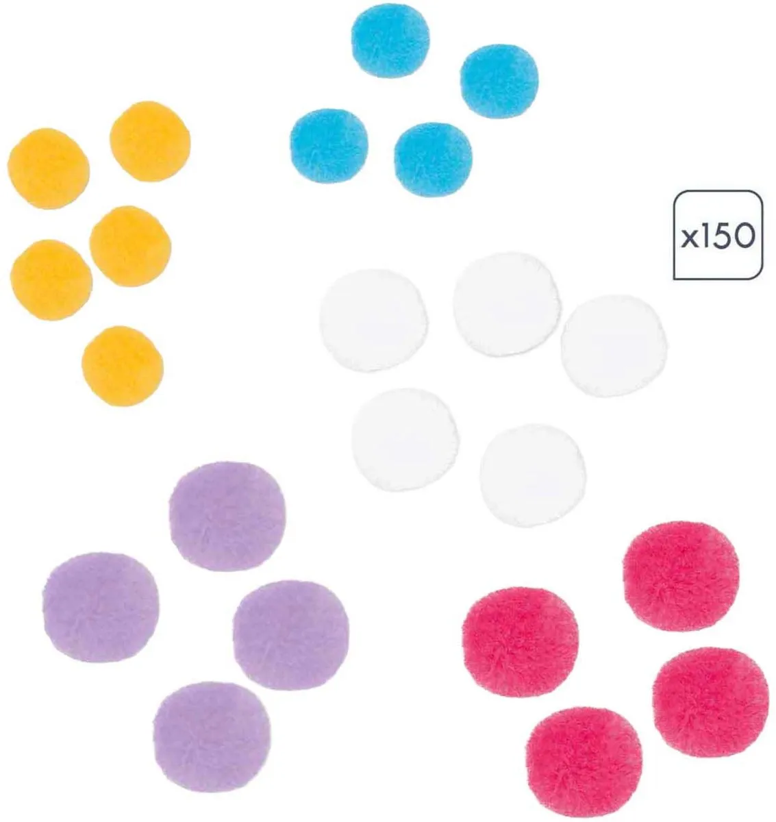 Janod My Arts & Crafts Knutselset - 150 Pompons - Multikleur
