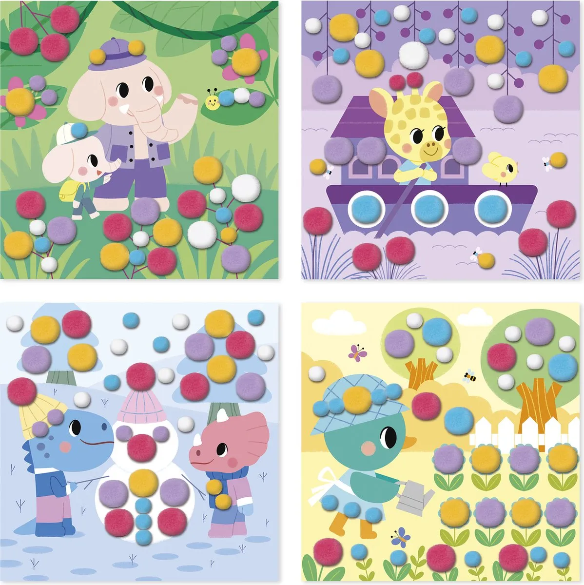 Janod My Arts & Crafts Knutselset - 150 Pompons - Multikleur