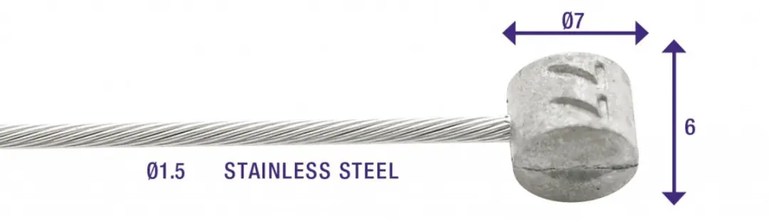 Elvedes Rem Binnenkabels 2250mm RVS Slick Ø1,5mm - 100 Stuks - afbeelding 5 van 6
