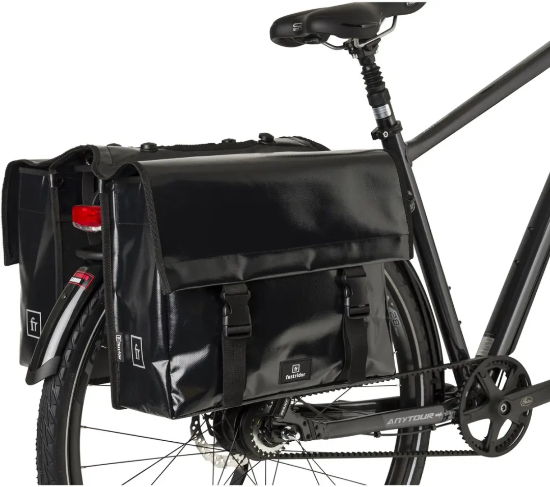 FastRider Cargo Dubbele Fietstas - 46L - Zwart
