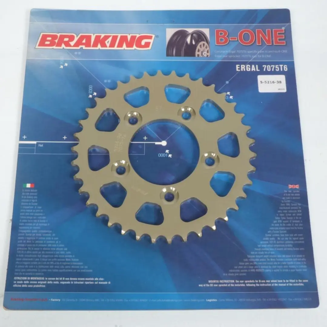 Couronne de transmission Sunstar pour moto Honda 1000 Cbr Rr 2004 à 2013 38 den