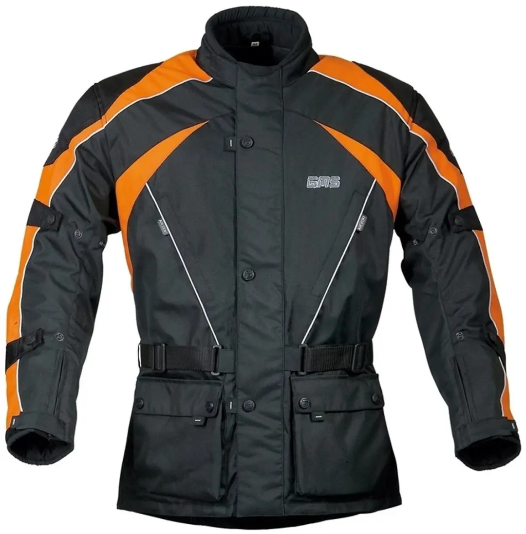 gms Twister Zwart Oranje Textiele Motorjas