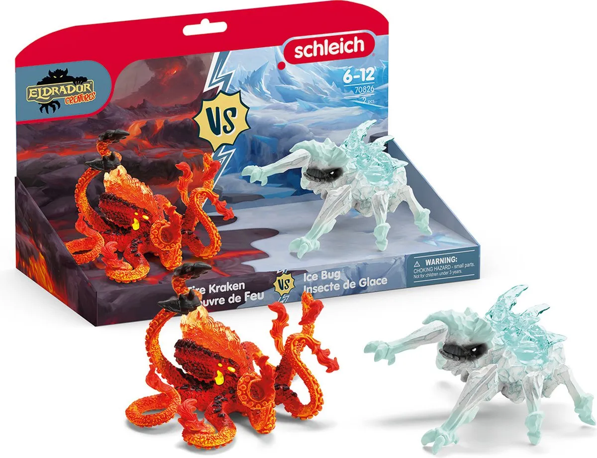 Schleich Eldrador Creatures IJskever vs Vuur Octopus 70826 - IJs Kever & Vuur Octopus