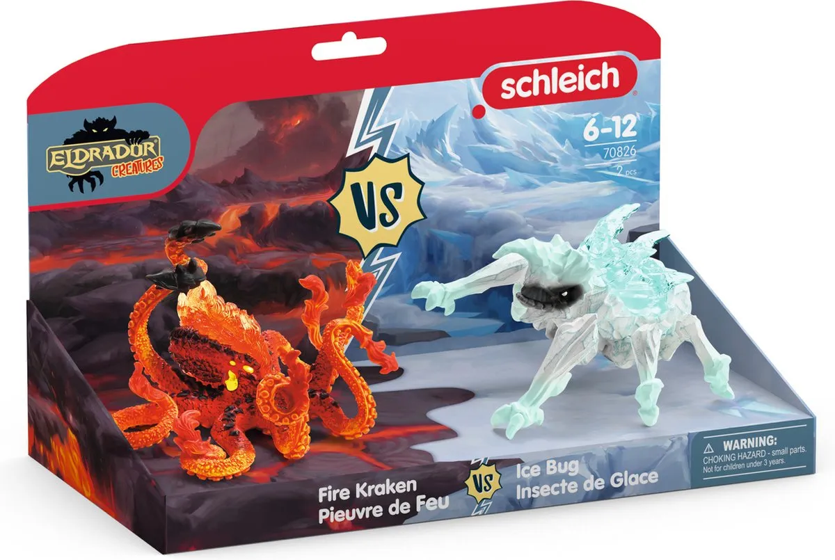 Schleich Eldrador Creatures IJskever vs Vuur Octopus 70826 - IJs Kever & Vuur Octopus