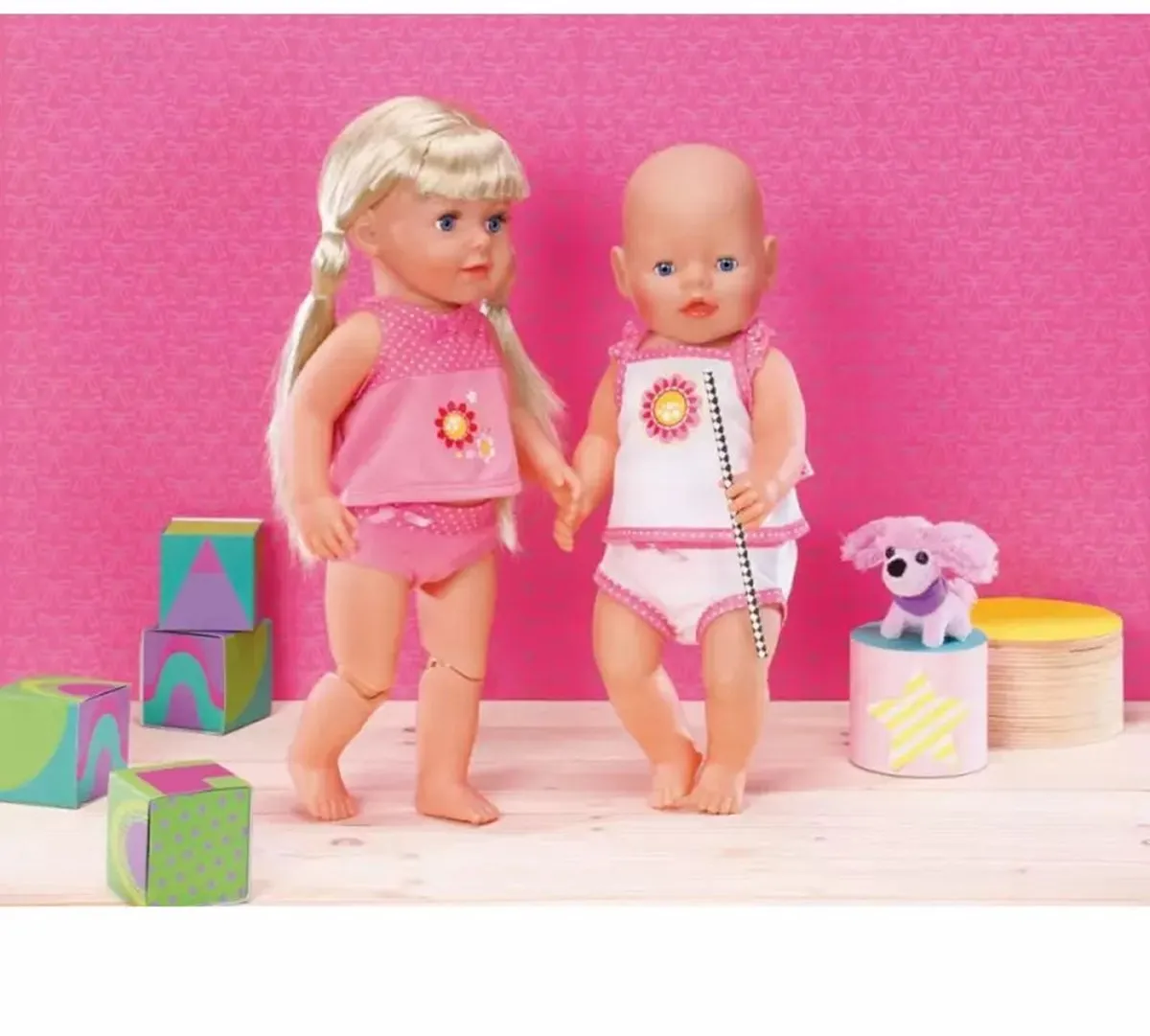 Baby Born Moda Underwear 870235 - 38-46cm - Blanc et rose