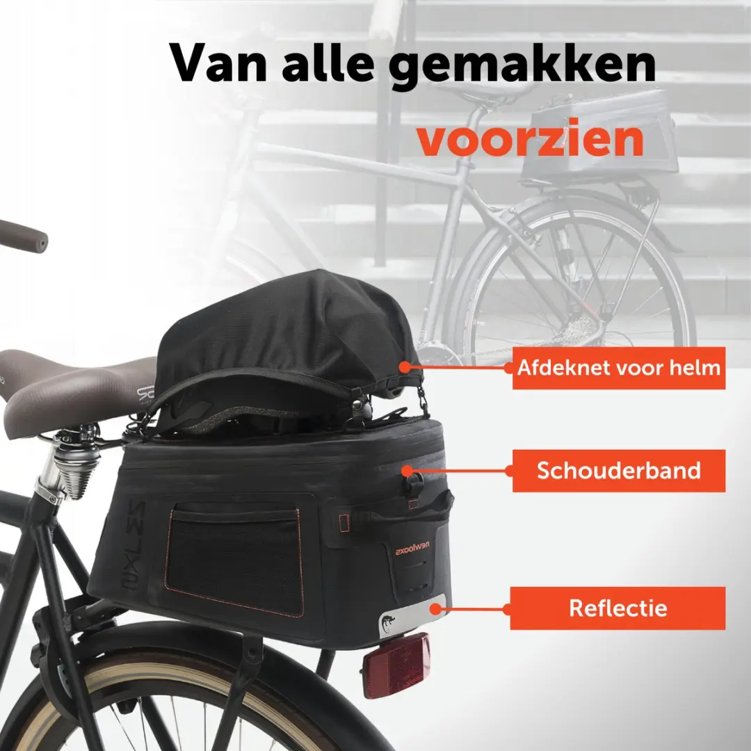 New Looxs Varo Trunkbag Fietstas 15L - Zwart - afbeelding 6 van 6