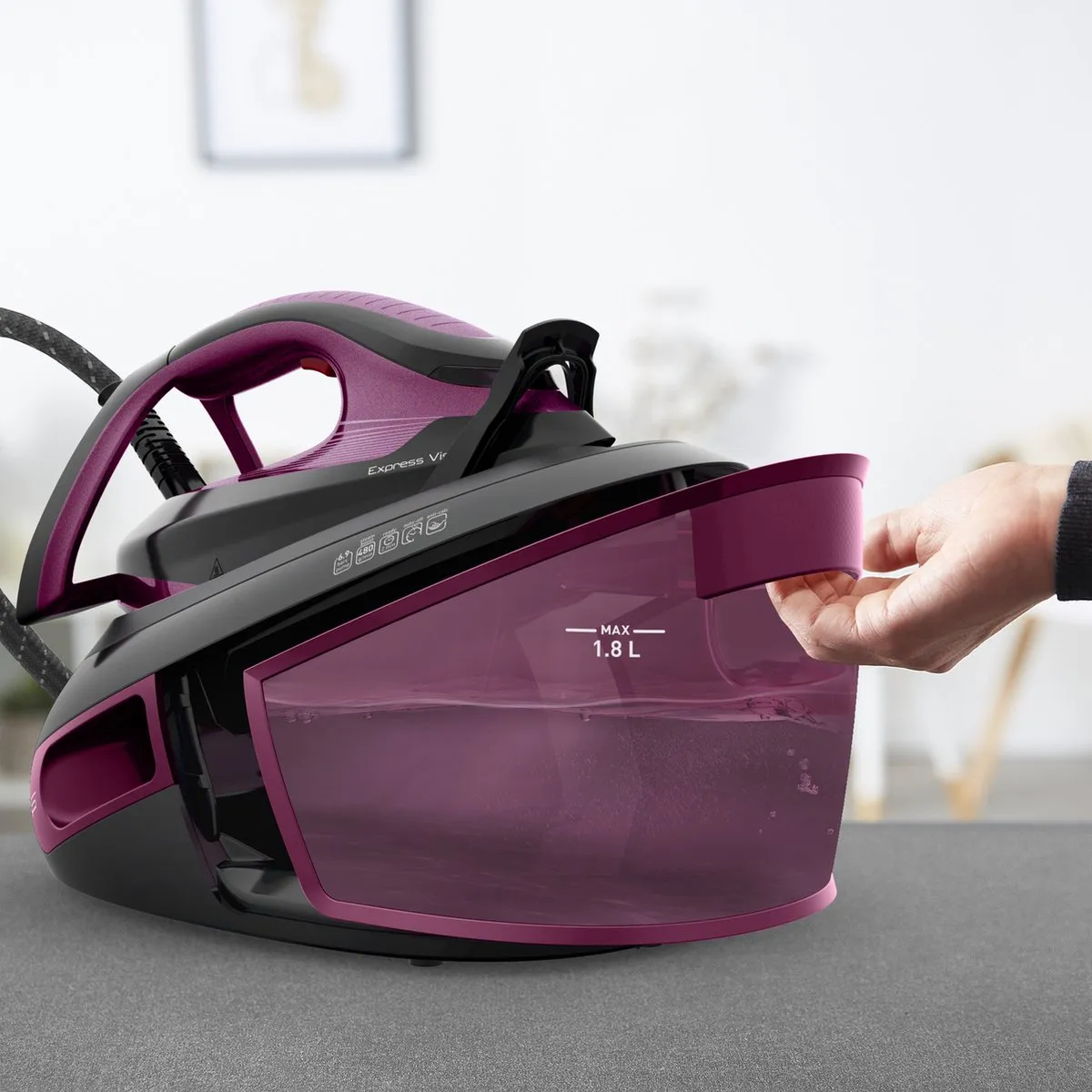 Tefal Express Vision SV8152 Stoomgenerator - 6.9 Bar - 130 g/min - Paars/Zwart