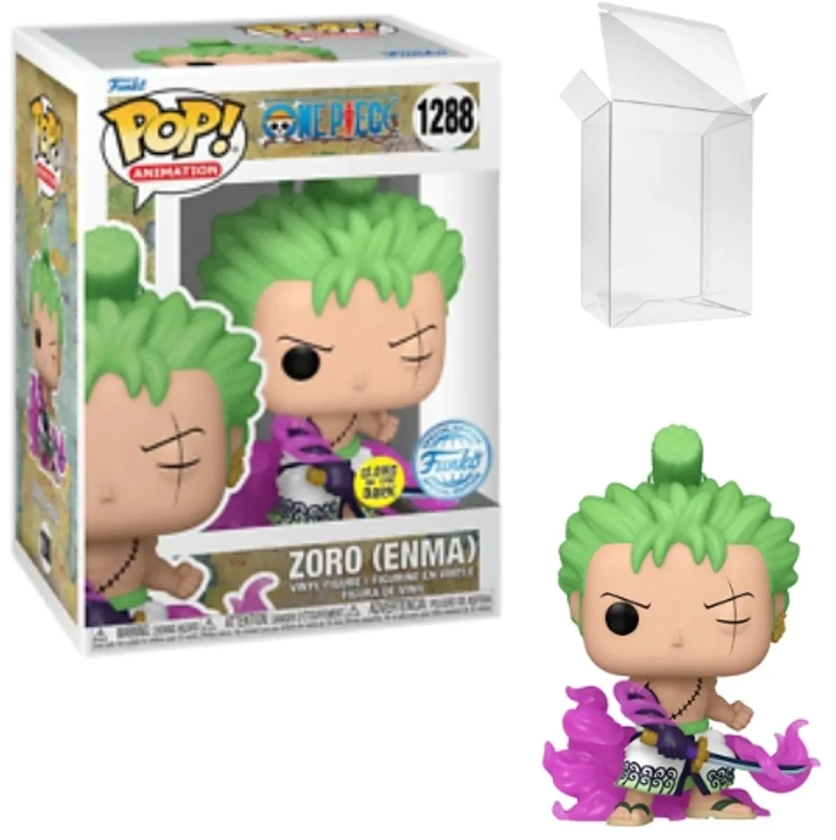 Funko Pop! Zoro met Enma One Piece Figuur 65028 - Glow in the Dark - afbeelding 6 van 6