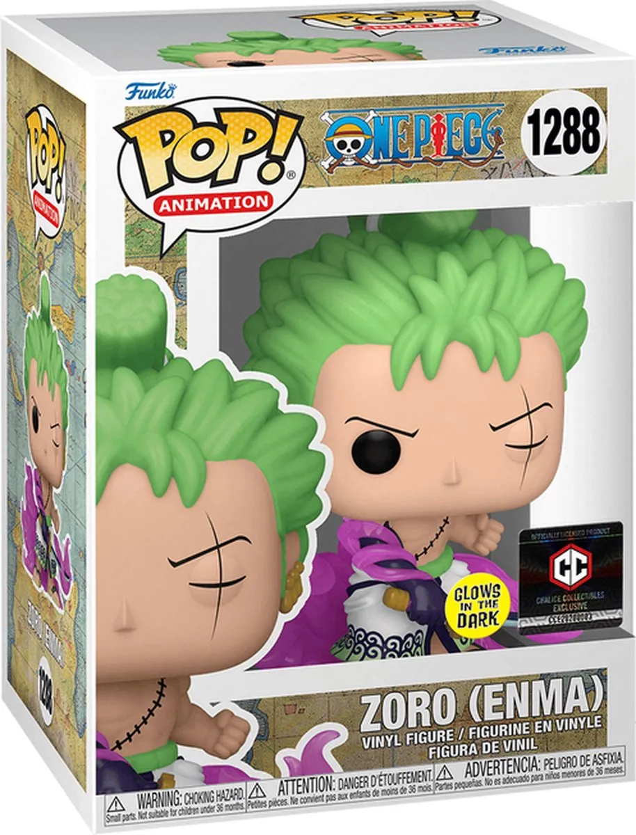 Funko Pop! Zoro met Enma One Piece Figuur 65028 - Glow in the Dark