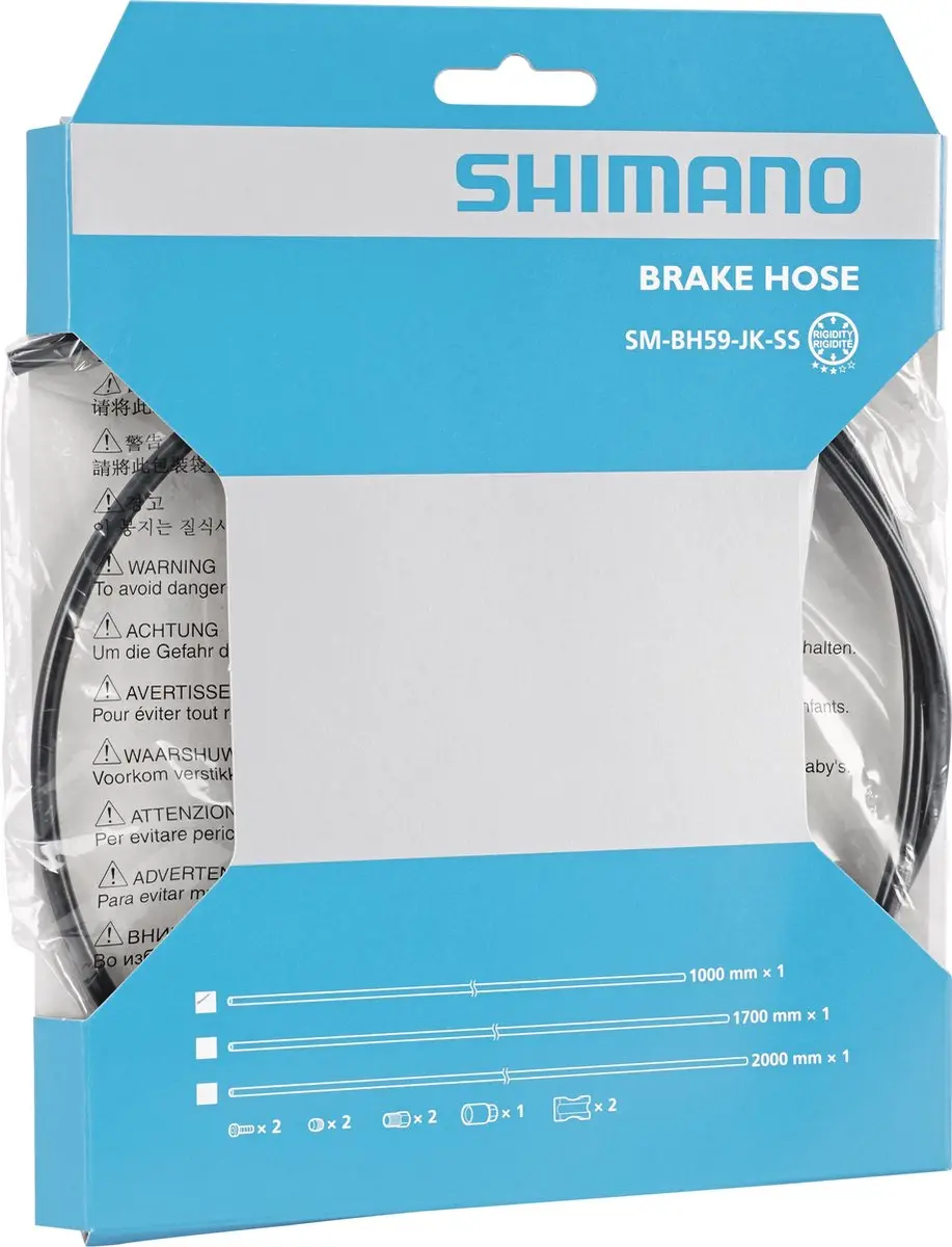 Shimano SM-BH59-JK-SS Hydraulische Remleiding 1000 mm – Rechte Aansluiting – Voor Shimano Schijfremmen – Inkortbaar – Ø 5 mm – Zwart - afbeelding 3 van 4