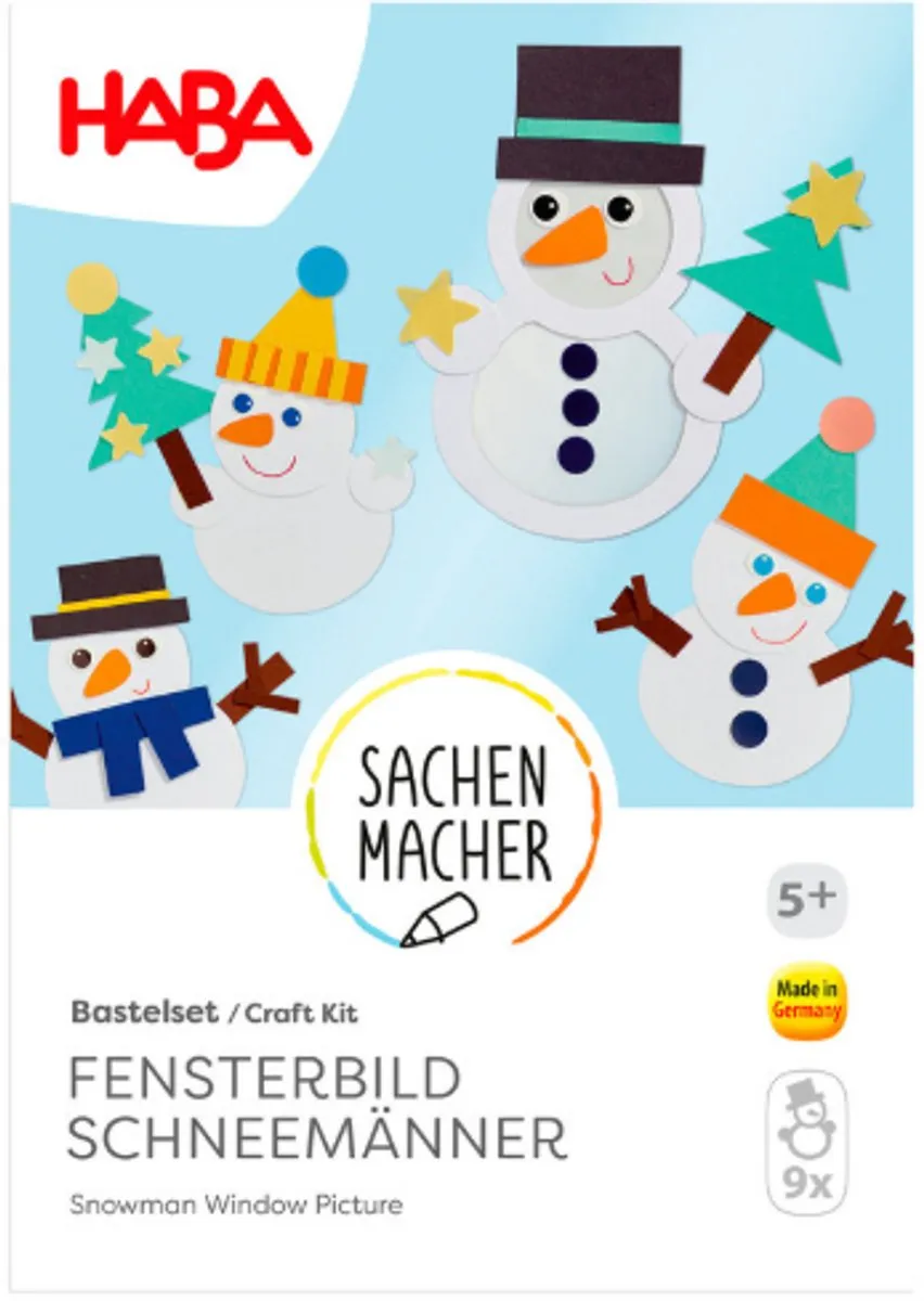 Haba Knutselpakket Raamplakkers Sneeuwmannen