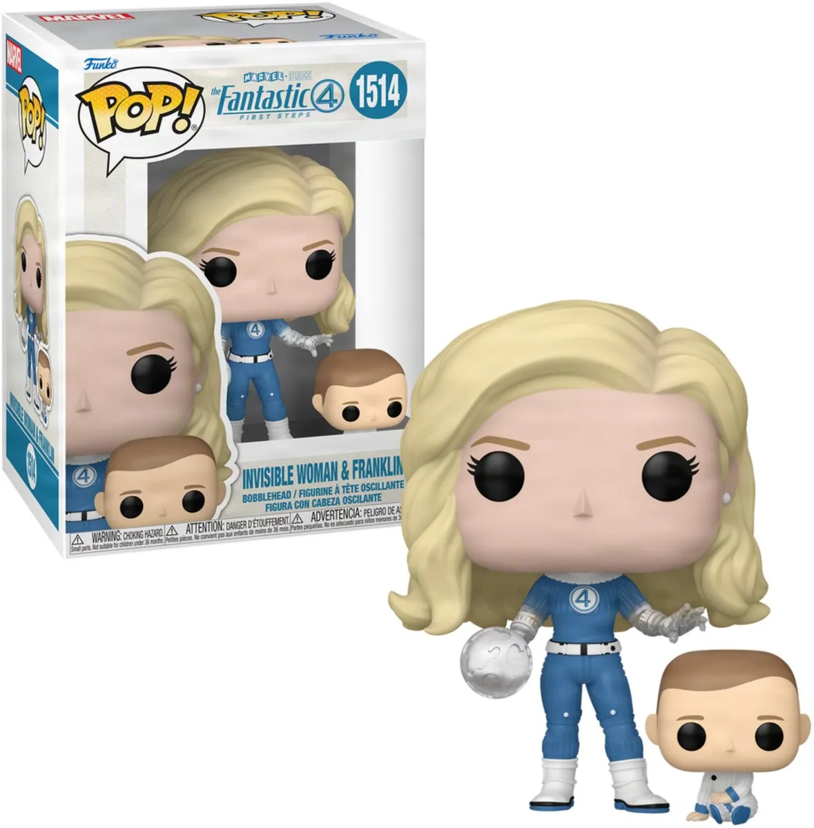Funko Pop! Fantastic Four First Steps Franklin & Invisible Woman #1514 - Multicolor