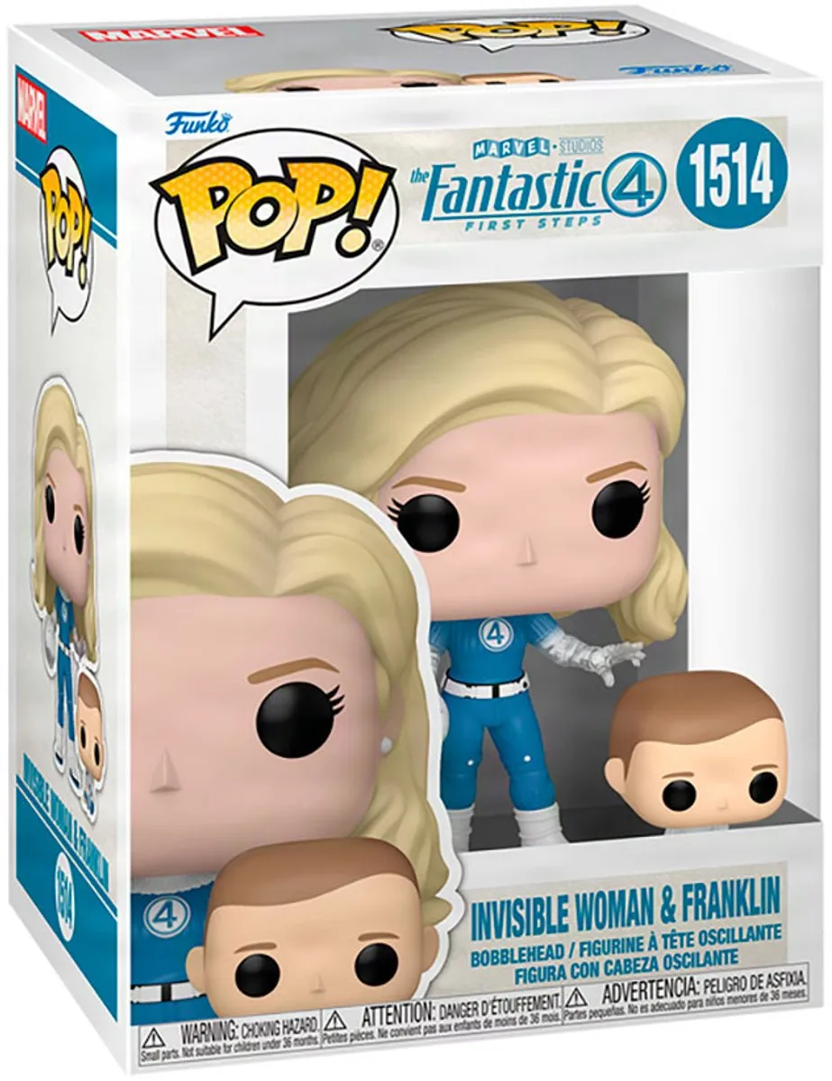 Funko Pop! Fantastic Four First Steps Franklin & Invisible Woman #1514 - Multicolor
