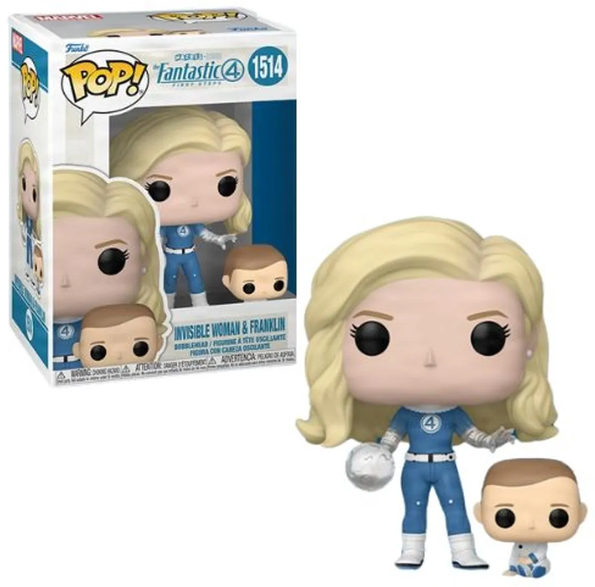 Funko Pop! Fantastic Four First Steps Franklin & Invisible Woman #1514 - Multicolor