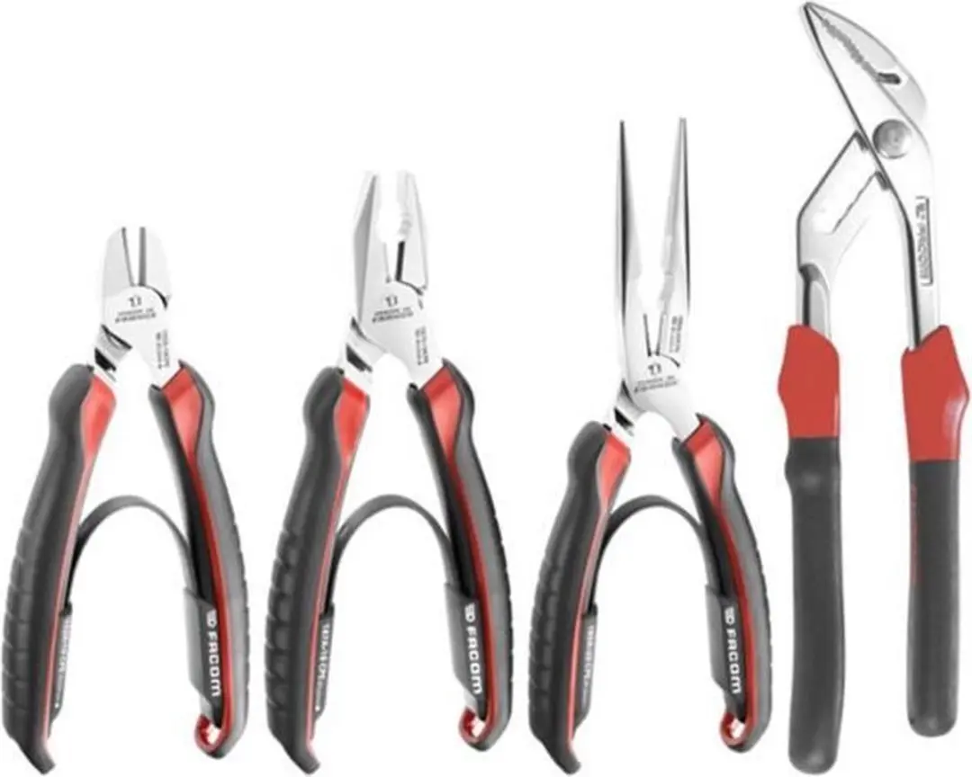 Facom Tangenset met Kniptang, Waterpomptang, Punttang en Combinatietang