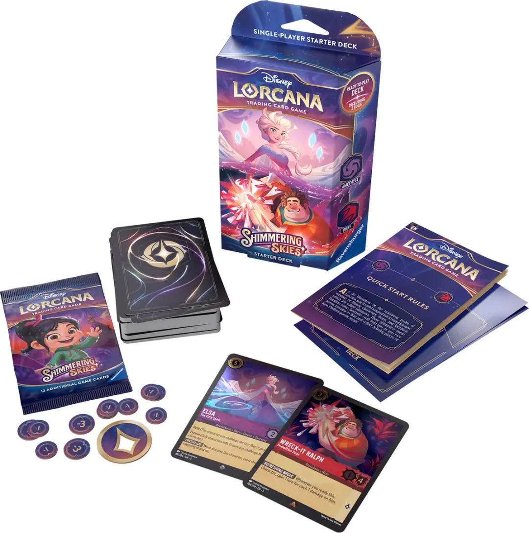Ravensburger Disney Lorcana TCG Shimmering Skies Starter Deck Display - 8 Decks