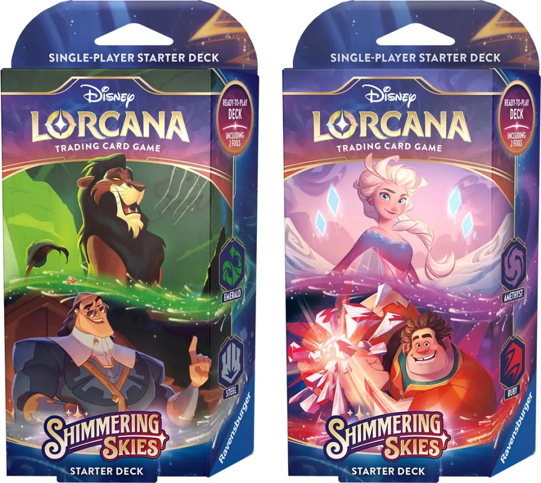 Ravensburger Disney Lorcana TCG Shimmering Skies Starter Deck Display