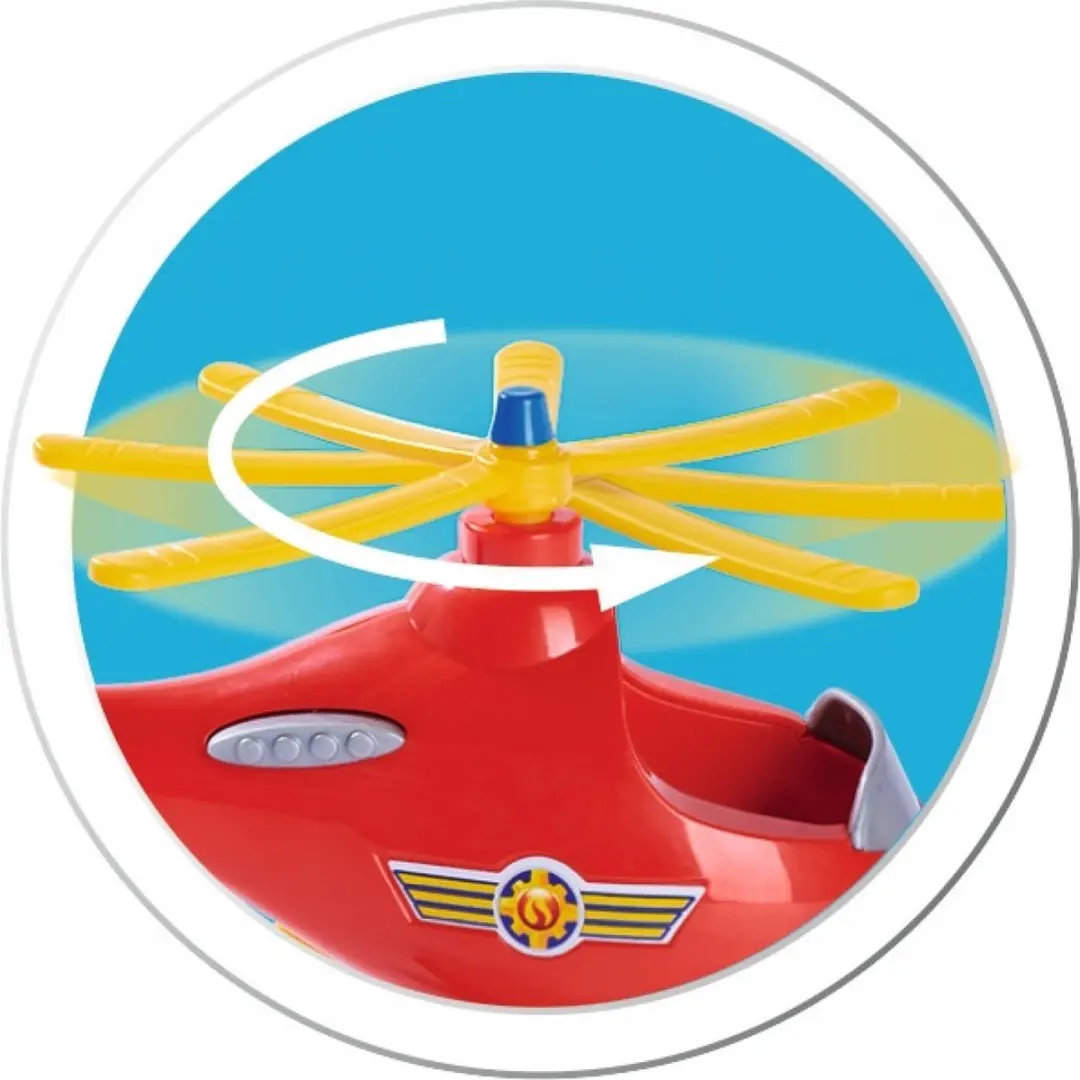 Simba Brandweerman Sam Wallaby Helikopter - Rood/Geel/Blauw - afbeelding 5 van 6