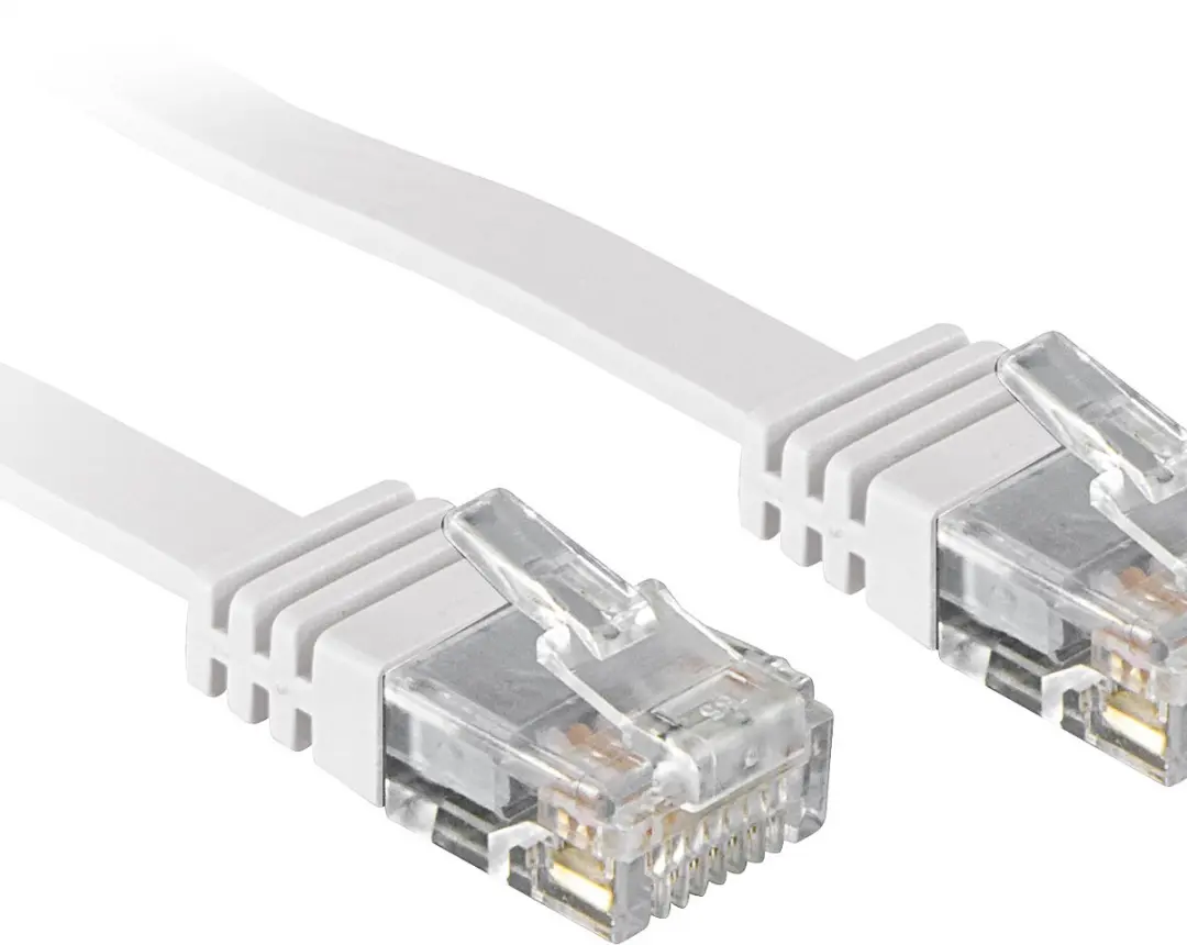 Lindy Cat.6 Flachband-Patchkabel 3m - Wit - afbeelding 6 van 6