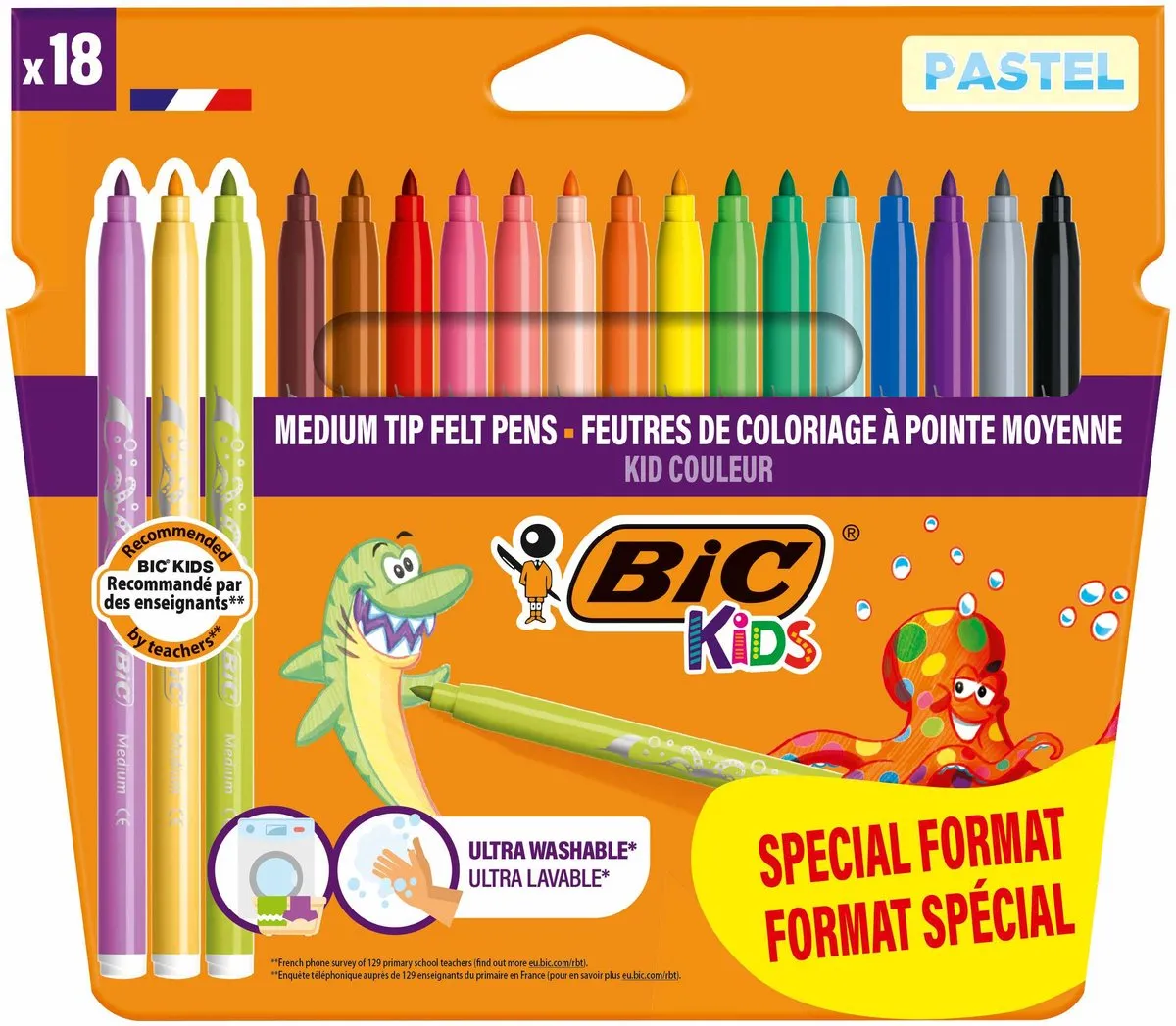 Bic Kids Pastel Kleurpotloden - 18 Stuks