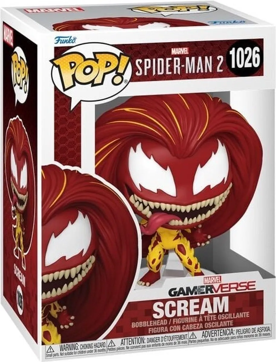 Funko Pop Games Spider-Man 2 Scream #1026 - Multi