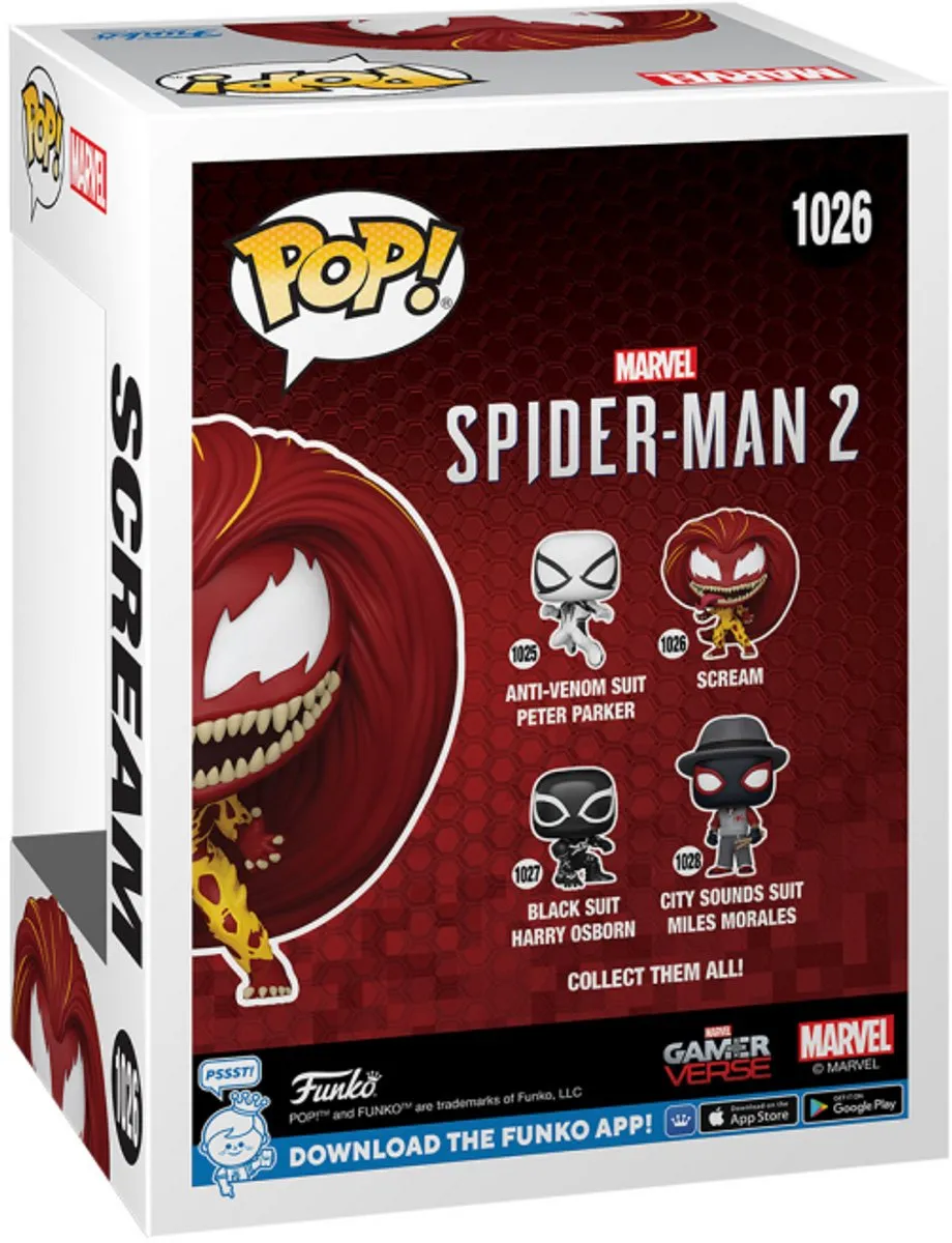Funko Pop Games Spider-Man 2 Scream #1026 - Multi