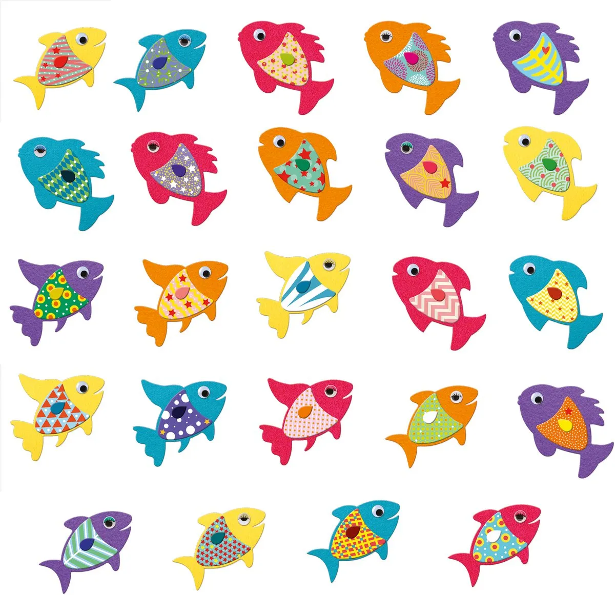 Djeco Knutselset Vissen Stickers