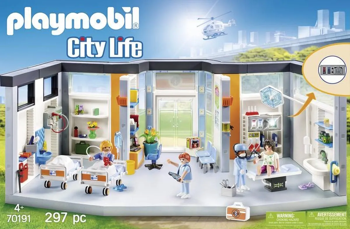 Playmobil City Life Ingerichte Ziekenhuisvleugel 70191 - Multicolor - afbeelding 6 van 6