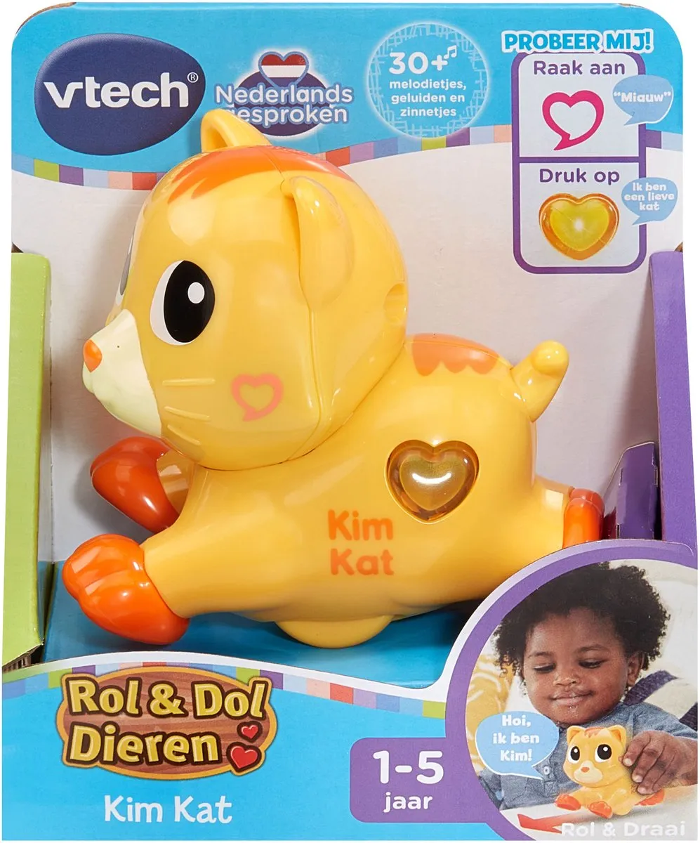 VTech Kim Kat Rol & Dol Dieren - Multicolor