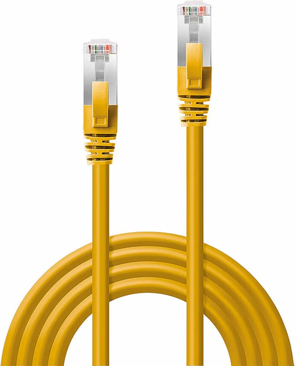 Lindy 47860 Netwerkkabel Cat6a S/FTP Geel 0,3m