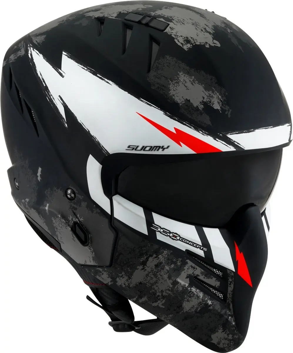Suomy Armor Hi-Volt Jethelm S - Zwart/Wit