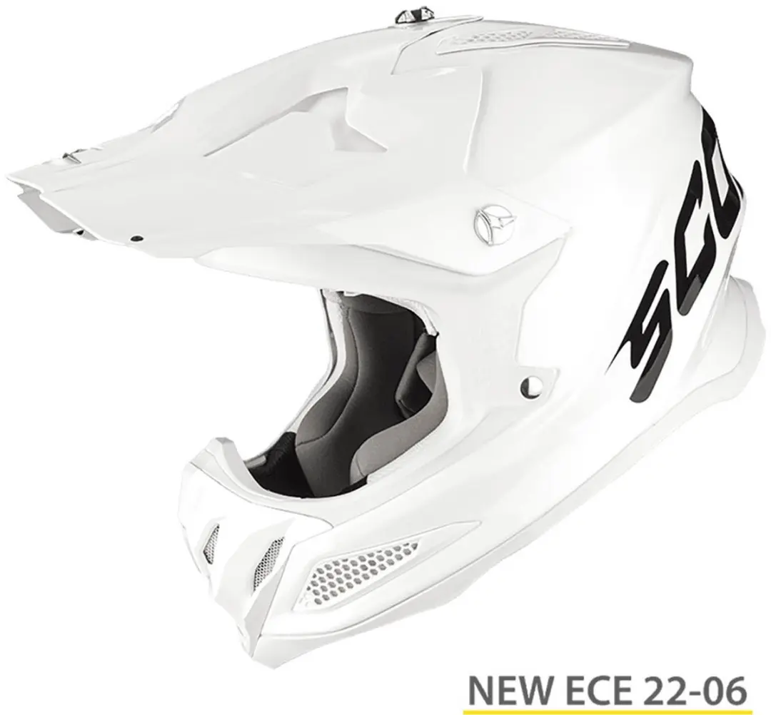 Scorpion VX-22 Air Solid Wit Crosshelm - Maat L