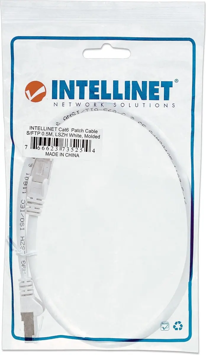 Intellinet Cat6 S/FTP Patchkabel 0,5m Wit - afbeelding 6 van 6