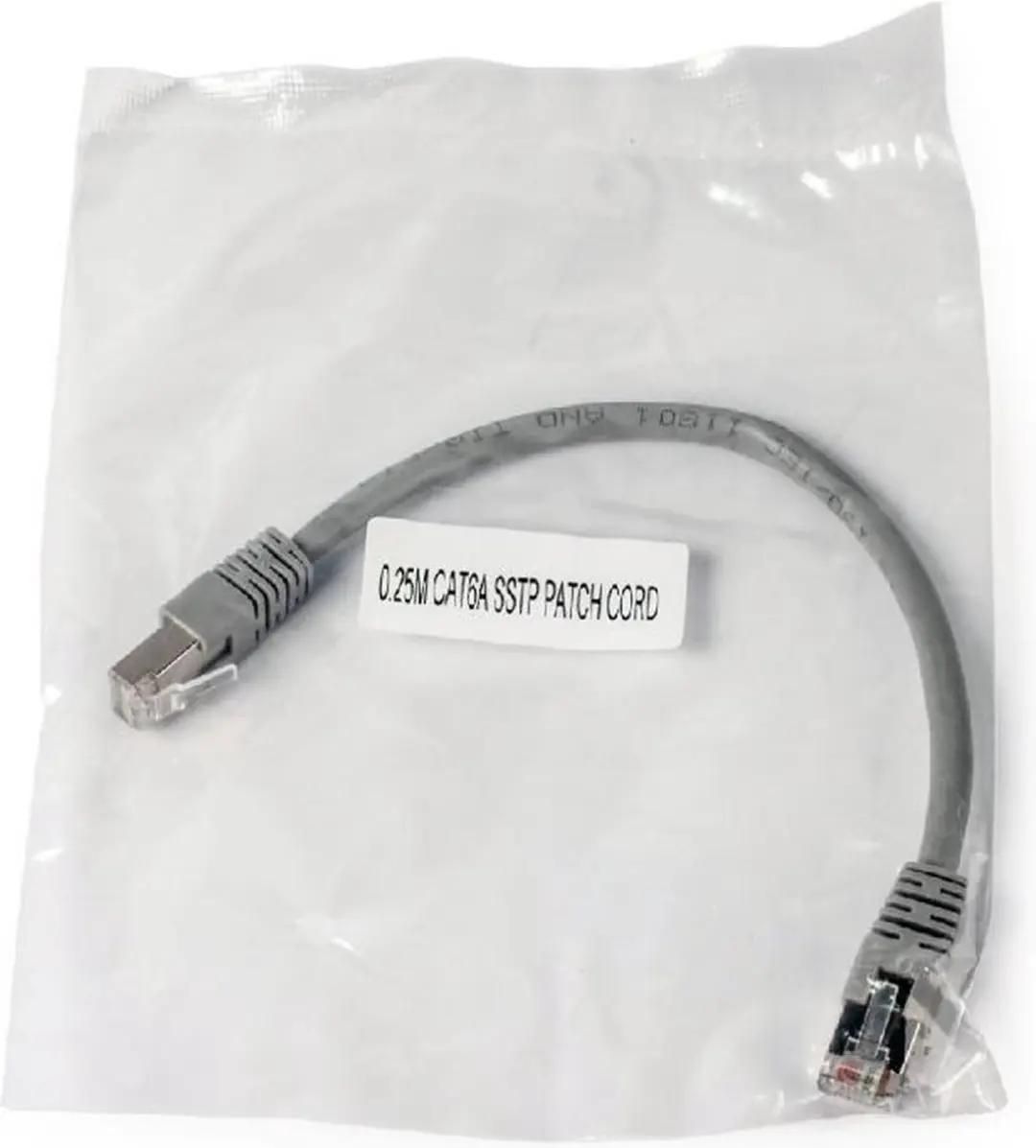 Gembird CAT6A Patchkabel 0,25m - Grijs - afbeelding 4 van 5