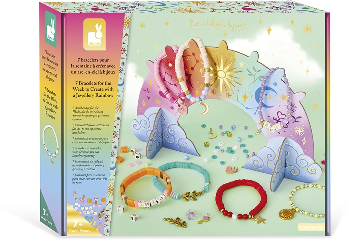 Janod Les Ateliers Bijoux Knutselpakket - 7 Sieraden & Hanger Multicolor - afbeelding 6 van 6