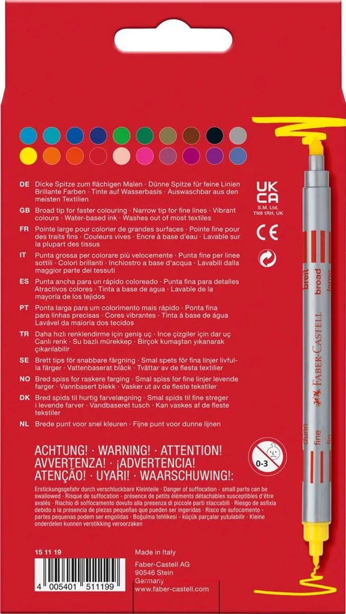 Faber-Castell Viltstiften FC-151119 - 20 Kleuren
