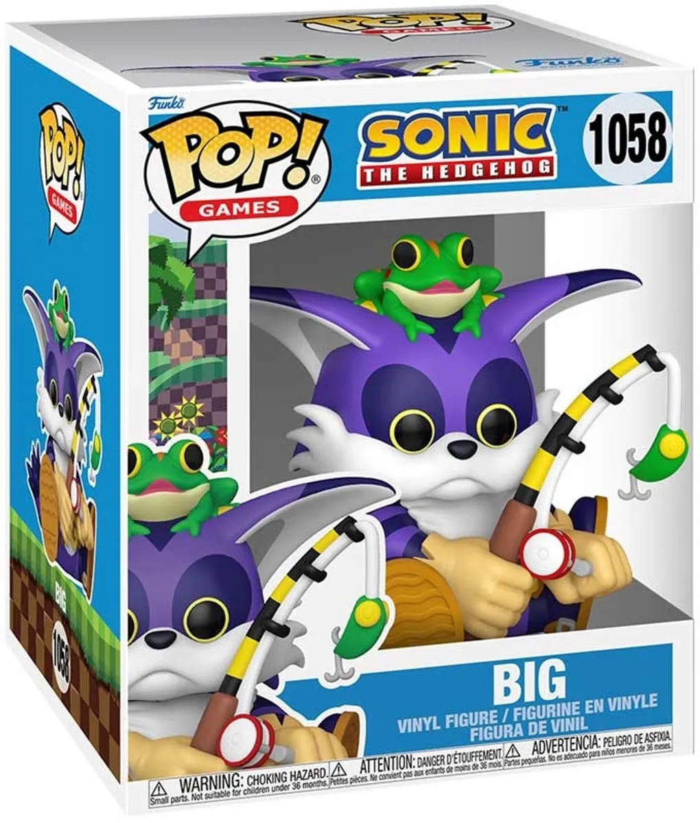 Funko Sonic The Hedgehog Big the Cat met Froggy Pop!