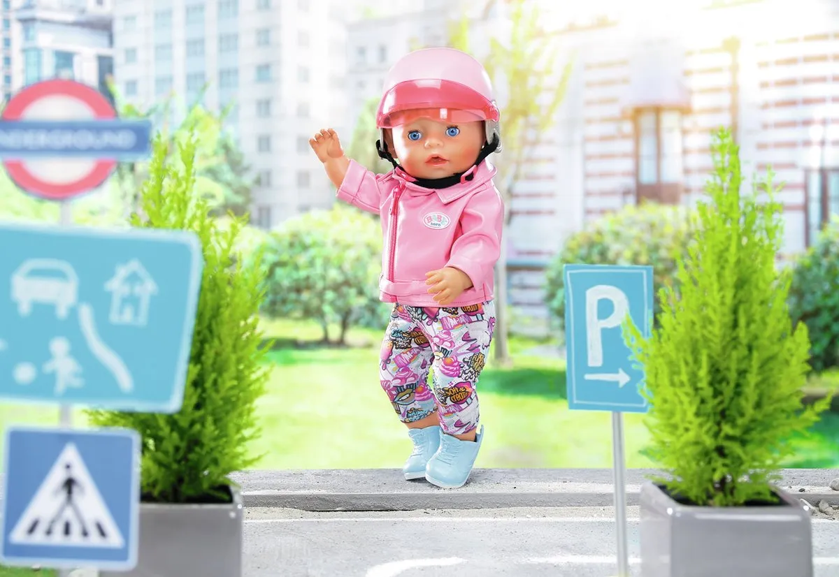 Baby Born City Scooter Helm 43cm - Roze - afbeelding 6 van 6